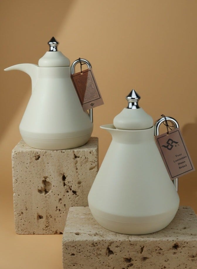 Raz Premium Vacuum Flask Set for Arabic Kahwa & Tea | Double Wall Thermal Insulated Serving Flask | Luxury 2-Piece Set - Image 1