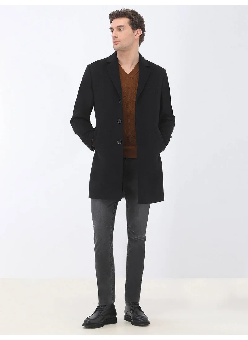 Kip Black Woven Coat