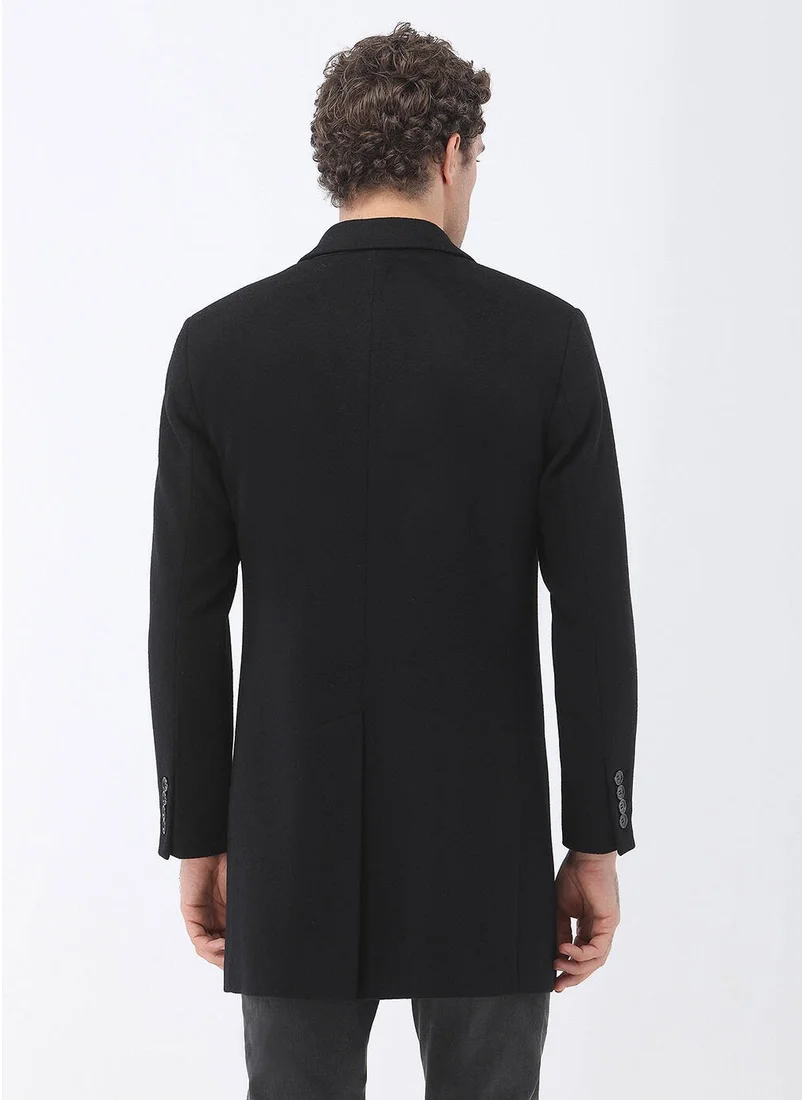 كيب Black Woven Coat