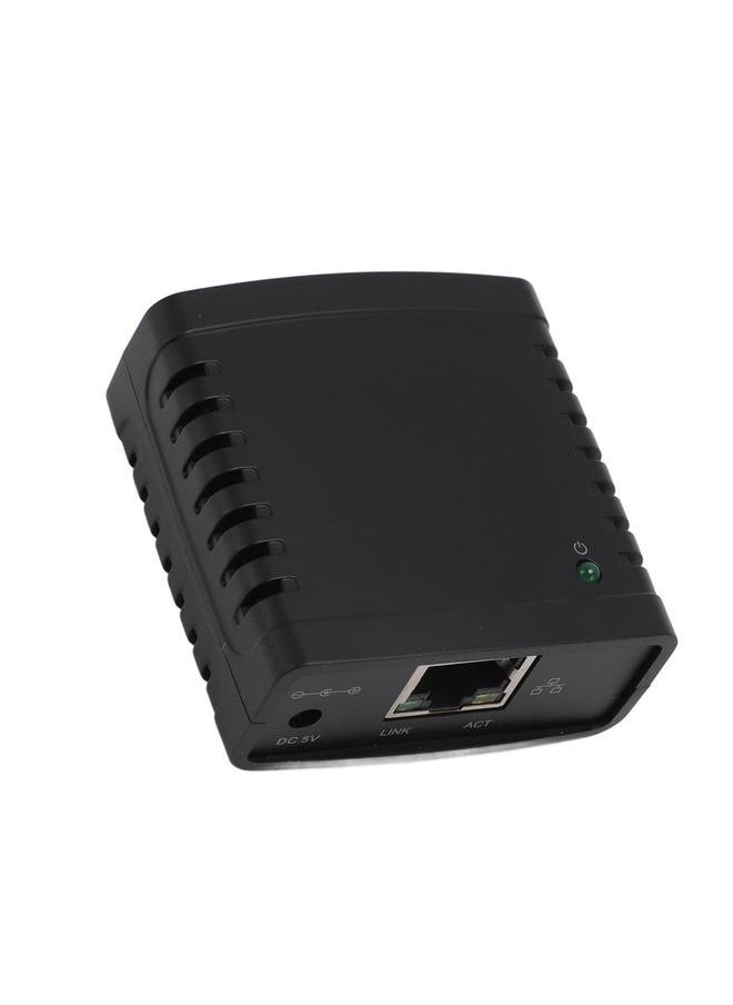 Thoraya - USB Print Server 100Mbps High Speed Wireless Print Server USB to RJ45 Interface Print Share Server Adapter for Office EU Plug 100‑240V - Image 1
