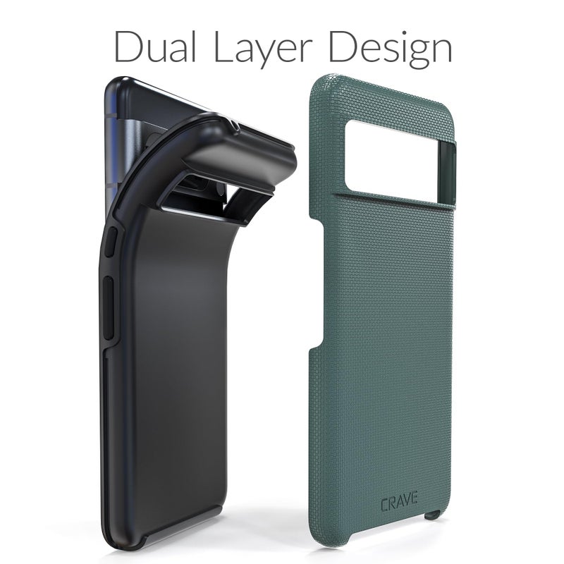 Crave for Google Pixel 8 Pro Case, Shockproof Protection Dual Layer Case for Google Pixel 8 Pro (6.7 inch) - Forest Green - Image 4