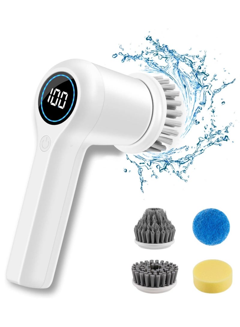 Electric Spin Scrubber Cordless, Portable Multifunctional Power Cleaning Scrubber Brush for Bathroom Kitchen, Electric Handheld Cleaning Brush Tools, Tub Window Dish Carpet Shower Cleaner Scrubber - Image 1