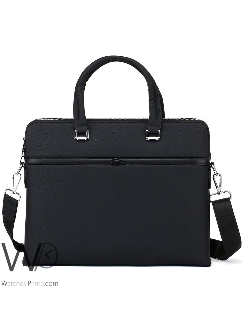 Lacoste Black Business Briefcase Handbag Men's - Image 4