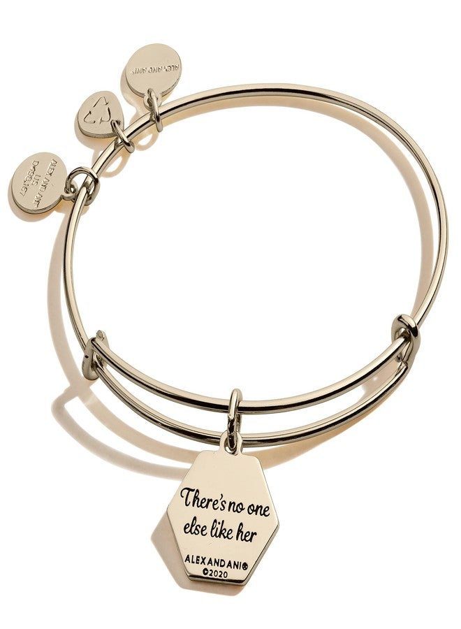 Alex and Ani Because I Love You Goddaughter Expandable Wire Bangle Bracelet for Women, There's No One Else Like Her Charm, Shiny Antique Gold Finish - Image 2