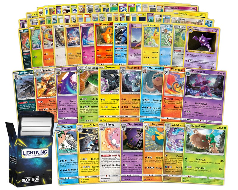Lightning Card Collection Foil Bundle 50 Random Card Pack Includes Foil Cards Plus Free Deck Box May Vary from Image - Image 2