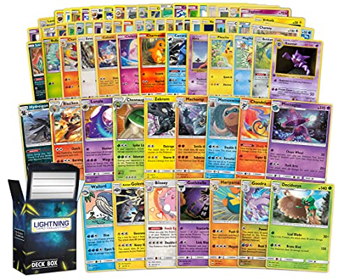 Lightning Card Collection Foil Bundle 50 Random Card Pack Includes Foil Cards Plus Free Deck Box May Vary from Image - Image 1