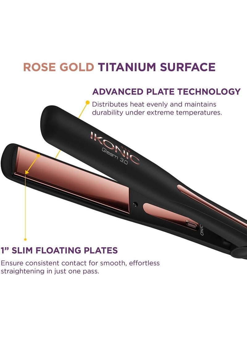 أي كونيك مكواة فرد الشعر آيكونيك جليم روز جولد 3.0 - Image 3