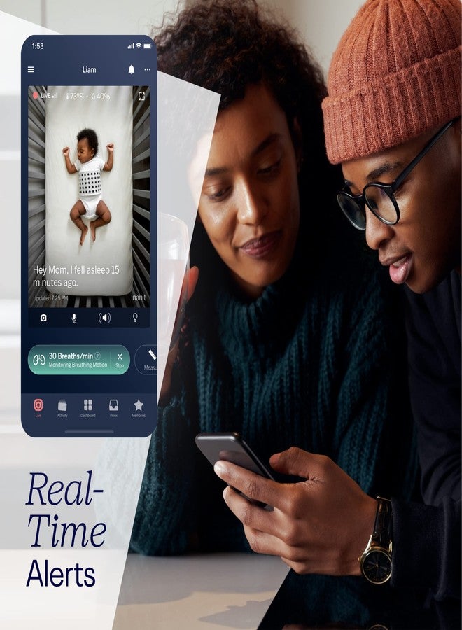 Nanit Breathing Wear Band, 0-3 Months, Lilac - 100% Cotton, Works with Nanit Pro Baby Monitor to Track Breathing Motion Sensor-Free, Fits Newborns and Infants from 6-12.5 lbs. - Image 4