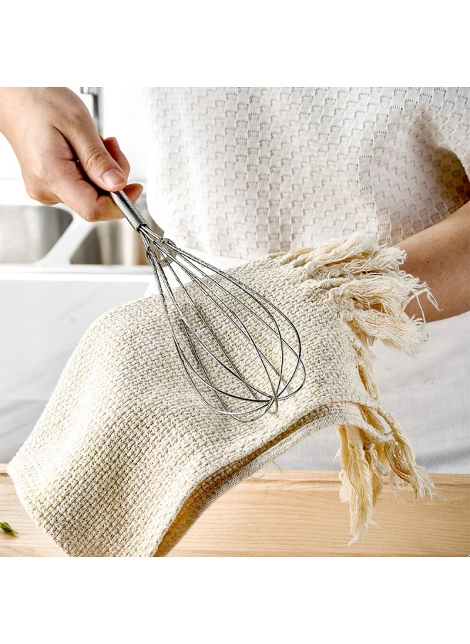 Generic - Mini Manual Egg Beater Spring Handle 430 Stainless Steel Small Egg Mixer Cream Whisk Kitchen Utensils For Daily Use-Color:13.5cm 5.5 Inch - Image 1