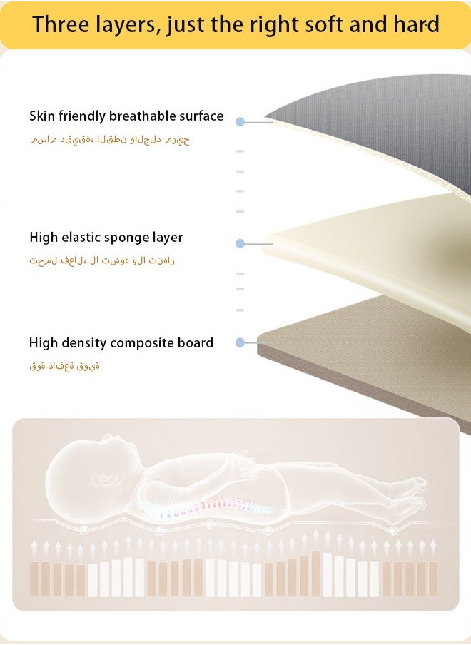 LO.BABY.VE - 3 in 1 Portable Foldable Baby Travel Bed with Adjustable Height, Breathable Mesh and Mattress-grey - Image 1