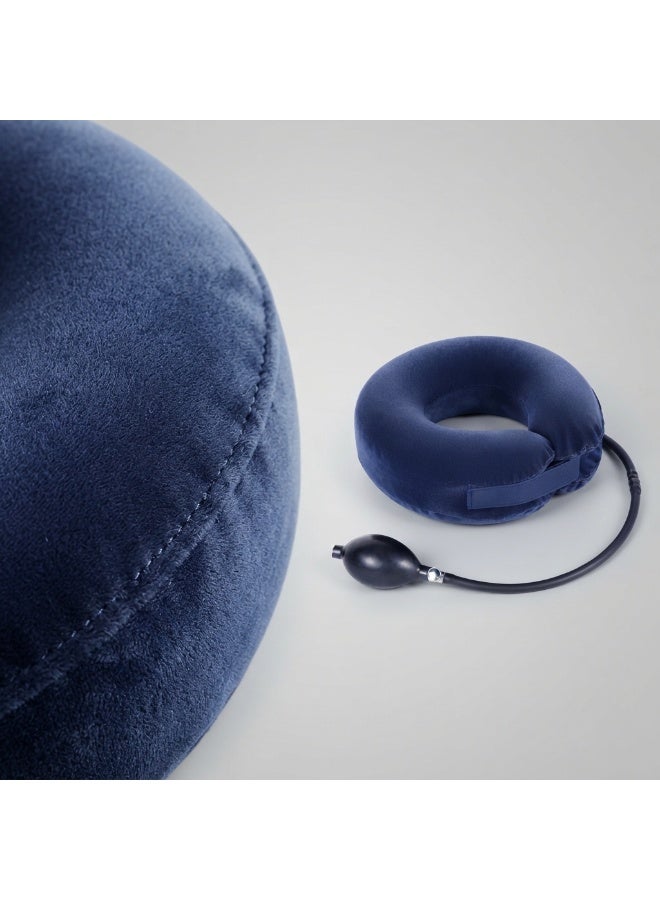 يوويل Neck Tractor B1 Inflatable Cervical Neck Traction Collar, Single Chamber Adjustable Air Support, Lightweight Velvet Neck Brace for Neck Alignment, Travel and Daily Use - Image 4