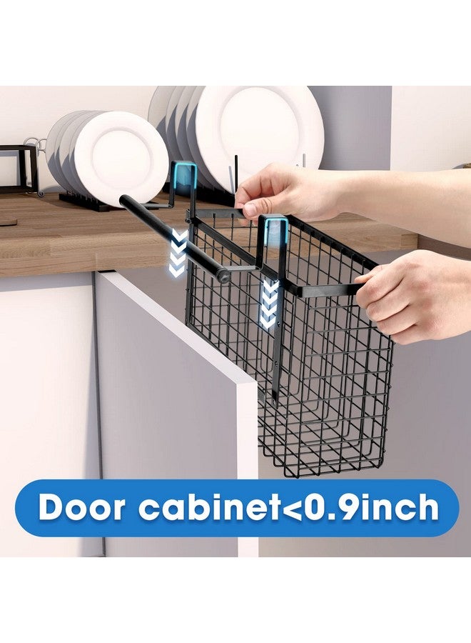 YMCCOOL 2 Pack Cabinet Door Organizer,Over The Cabinet Door Organizer with Towel Bars,Hang Over Cabinet Door Storage, Kitchen Cabinet Door Organizer for Cutting Board, Baking Sheet, Foil, Plastic Wrap - Image 2