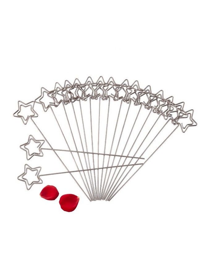 YOSOO Photo Clip Holders With Star Shape Craft Metal Wires Place Paper Picture Card Holders For Wedding Party Birthday Decorationsilver Color 50Pcs/Bag  - Image 1