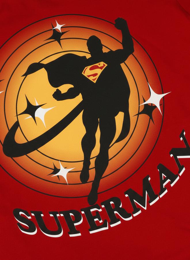 سوبر مان تيشيرت عصري بياقة مستديرة وطبعة جرافيك - Image 3