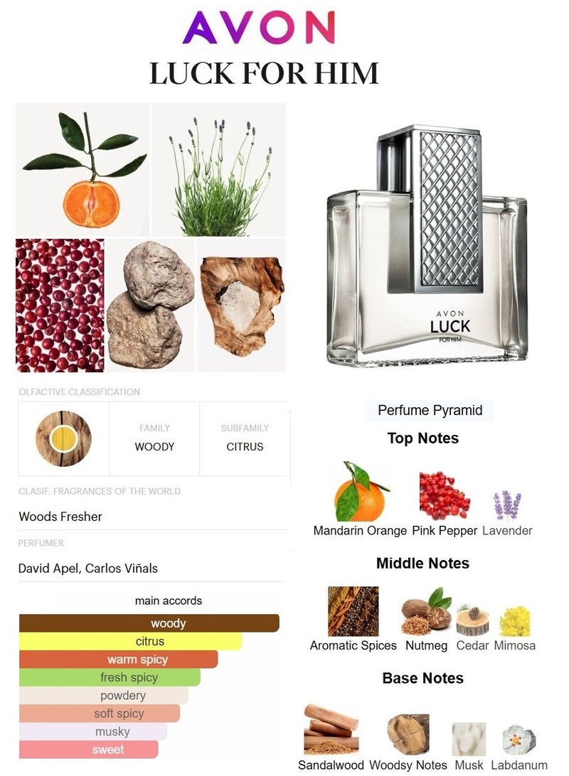 AVON Luck For Him E.D.T. 75 ML - Image 3