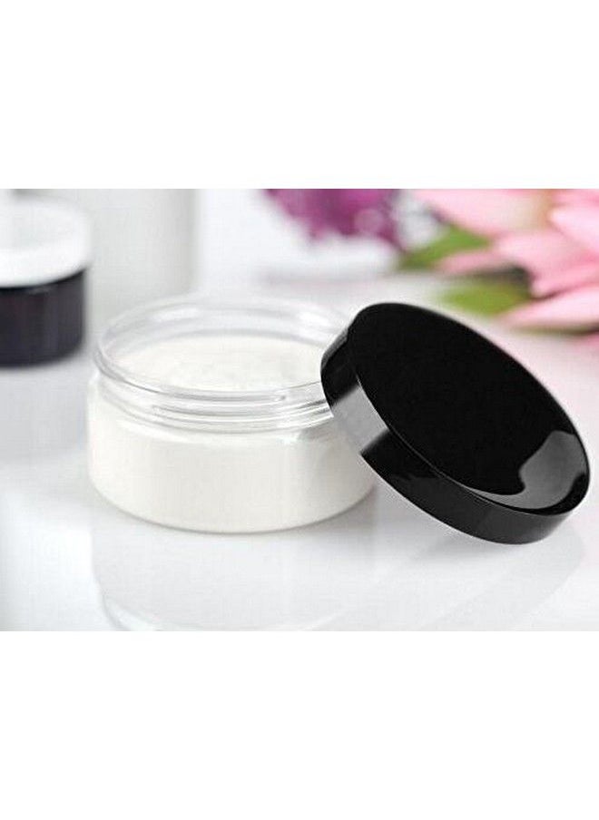 ericotry Clear Pet Plastic (Bpa Free) Refillable Low Profile Jar 8 Oz / 250Ml Empty Cosmetic Containers Cases With Black Lid For Lip Balm Make Up Eye Shadow Powder Cream Lotion Bottle Food Bottle (6 Pack)  - Image 4