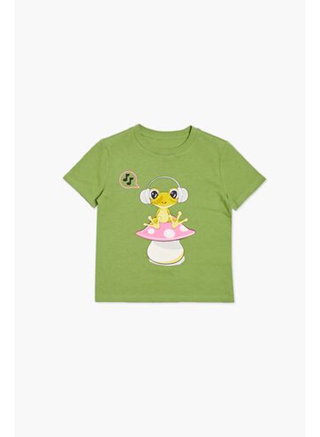 FOREVER 21 Girls Mushroom Frog Graphic Tee (Kids) - Image 1