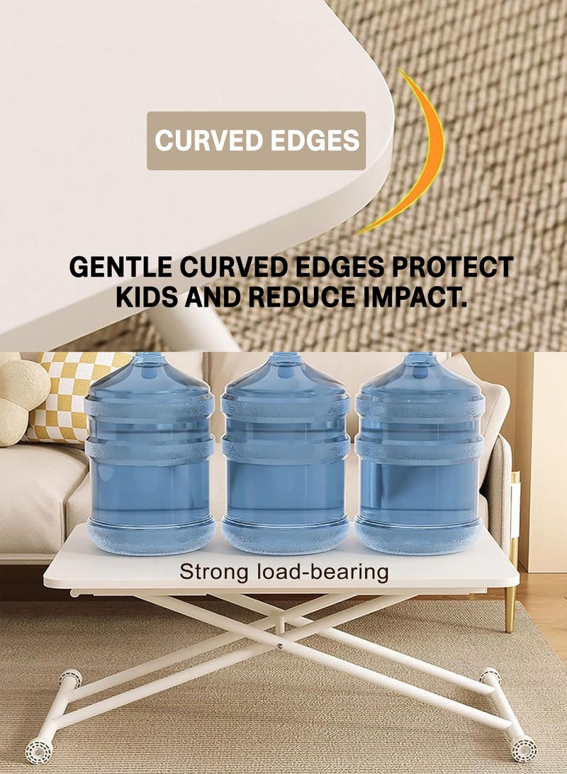 DBLEW Foldable Adjustable Dining Coffee Study Table 90×60 cm – Portable Wooden Laptop Desk with Metal Frame, Space-Saving Home Office Table - Image 4