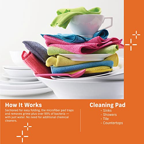E-Cloth Cleaning Pad, Premium Microfiber Cleaning Cloth, Perfect Dish, Bathtub, Shower, and Barthroom Scrubber, Washable and Reusable, 100 Wash Guarantee, 2 Pack - Image 2