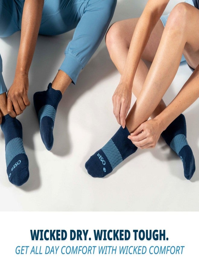 أو اس فيرست جوارب OS1st Wicked Comfort No Show ذات ضغط خفيف لتوفير أقصى قدر من الراحة والحماية من البثور، بالإضافة إلى نسيج يسمح بالتهوية (مقاسات أمريكية، ألفا، متوسط، عادي، عادي، أبيض) - Image 5