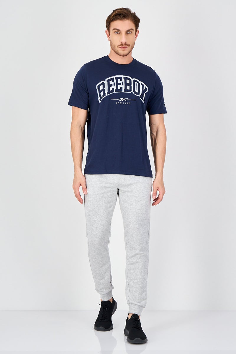 Reebok Men Sportswear Fit Short Sleeve Outdoor T-Shirt, Navy Blue - Image 4