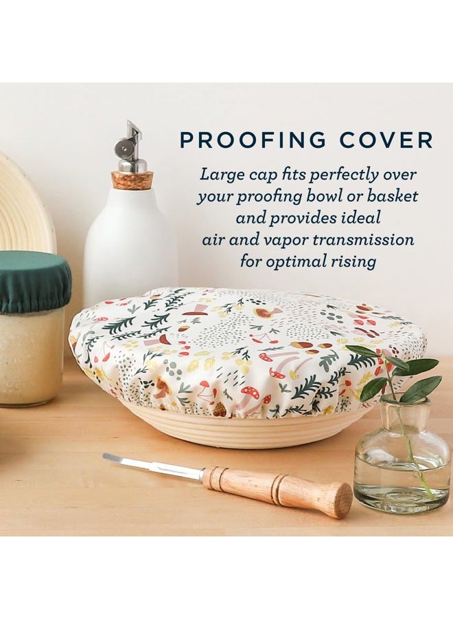 Esembly Sourdough Proofing Kit, Bread Storage Bag, Bread Proof Bowl Cover and Starter Cover - Reusable, Made with 100% TPU Washable Material - 3-Piece Set - Fantastic Fungi - Image 5