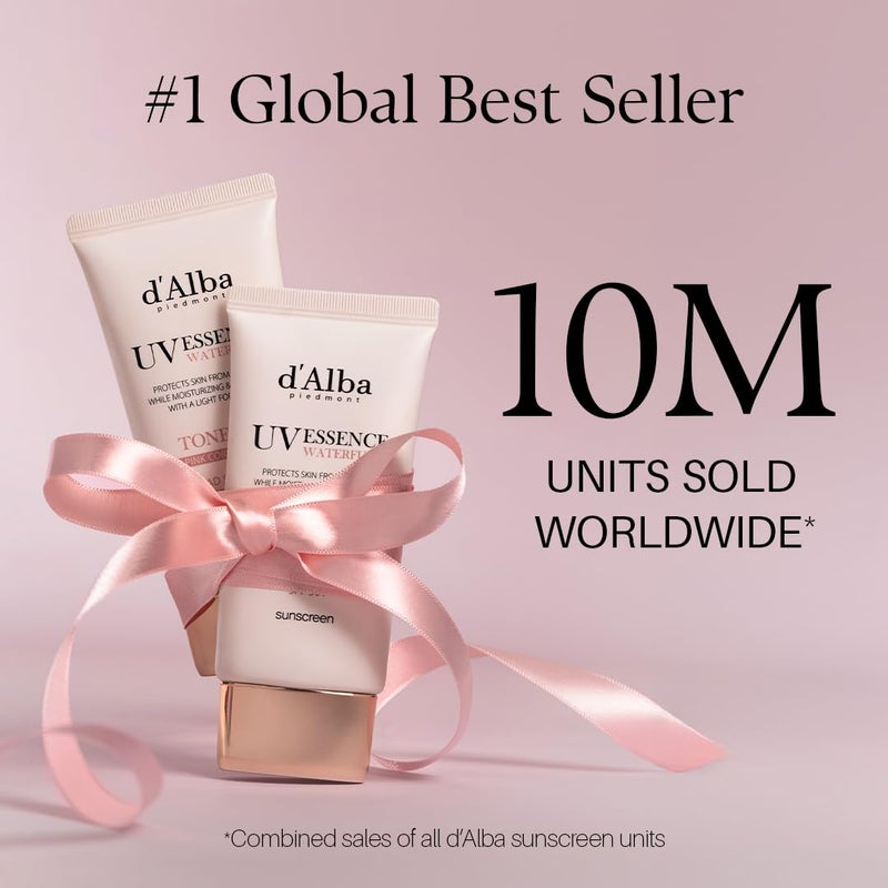 d'alba Piedmont سيروم واقي شمس دالبا بييدمونت ووتر فول تون-أب طيف واسع SPF 50 + واقي شمس كوري للوجه، لجميع ألوان البشرة، تركيبة مقاومة للعرق (1.69 أونصة سائلة) - Image 2