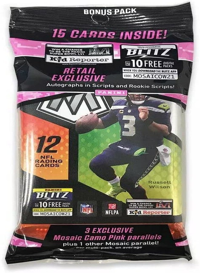 Panini 2021 Panini Mosaic Football Cello Fat Pack - 15 Trading Cards per Pack - Fantastic Rook Class - Image 1