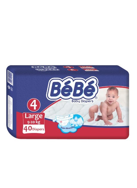Baby Diapers Large (size 4) 40 diapers