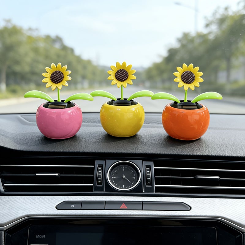Clear Healing Sunflower Car Center Console Ornament Home Desk - Image 4