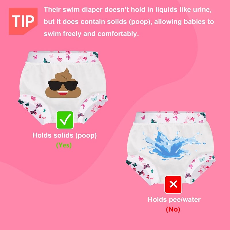 BIG ELEPHANT Reusable Swim Diapers 3 Pieces Washable Waterproof for Boys and Girls 6 Months to 5 Years - Image 5