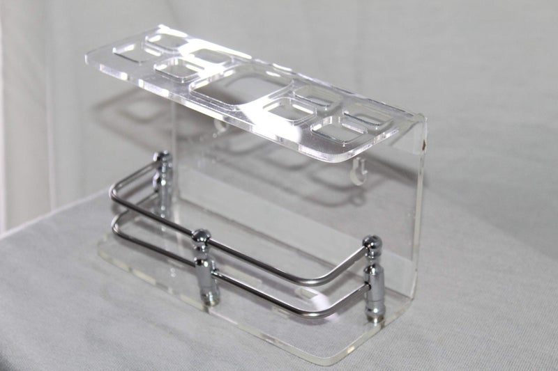 SHREE HANS CREATIONDS Enterprise | Wall Mounted self Adhesive Acrylic Tooth Brush Holder/Stand/Tumbler/Toothpaste for Bathroom Stand Organizer Rack for Home (Big Transparent) - Image 3