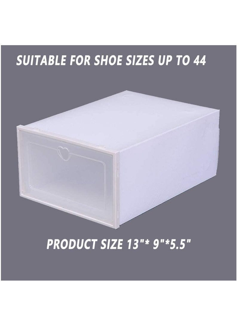 Cool Baby Style COOLBABY Shoe Box Shoe Foldable Storage Box 12 Pieces White - Image 3