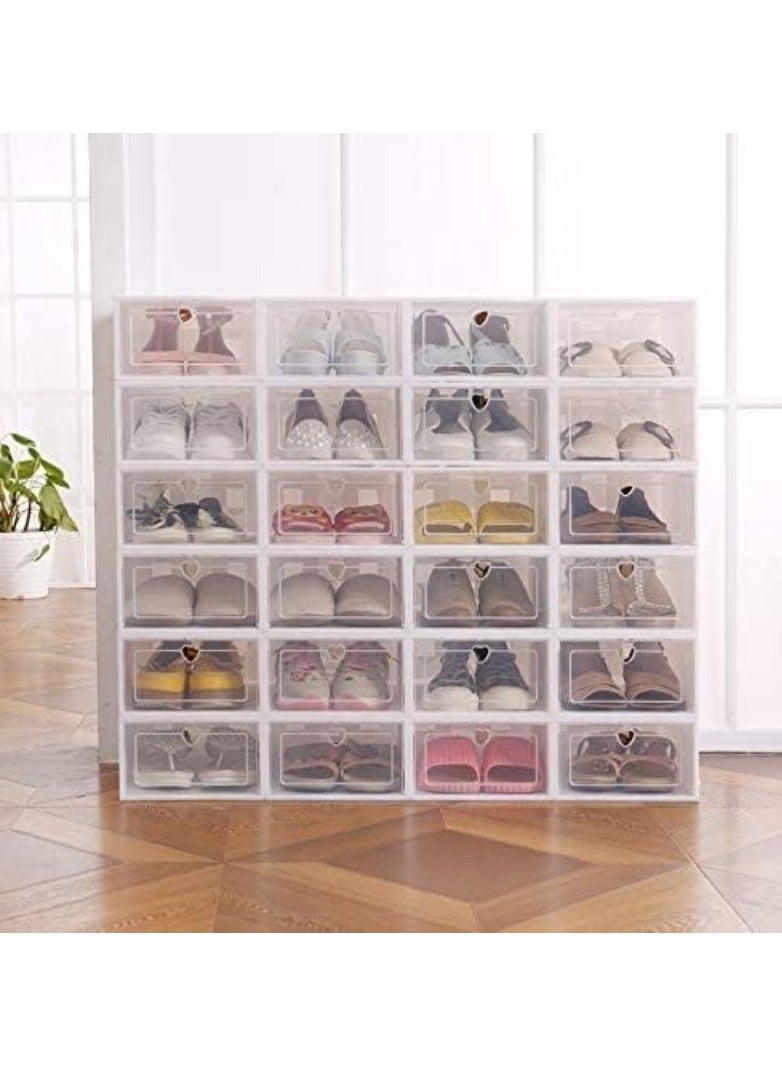 Cool Baby Style COOLBABY Shoe Box Shoe Foldable Storage Box 12 Pieces White - Image 1