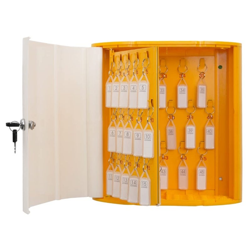 ALKOSIGN Key Storage Lockable Box with Plastic and Aluminum Frame 45 Keys - Image 1