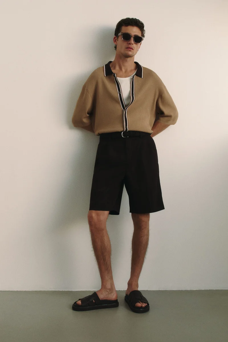 H&M Regular Fit Rib-knit shirt