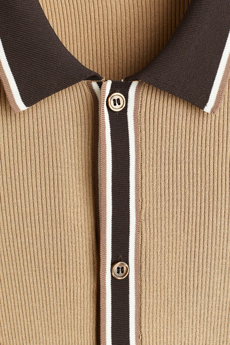 H&M  Regular Fit Rib-knit shirt for Men | Best Price UAE