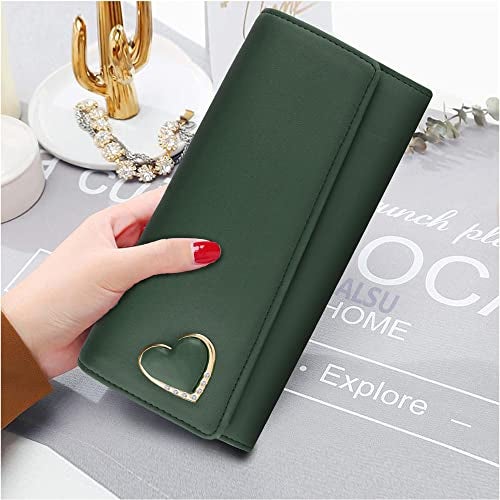 ALSU Women's Faux Leather Green Hand Wallet Clutch | Phone Pocket | 4 Card Slots (Gdu-011Grn) - Image 2