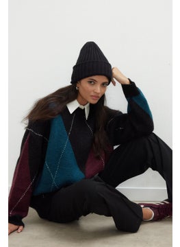 Manuka Baklava Pattern Knitwear Sweater Oil  - Image 2