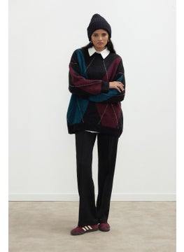 Manuka Baklava Pattern Knitwear Sweater Oil  - Image 3