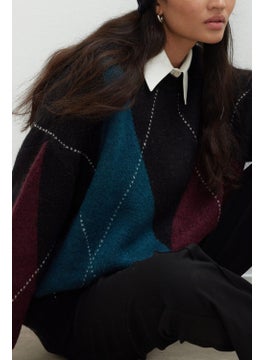 Manuka Baklava Pattern Knitwear Sweater Oil  - Image 4