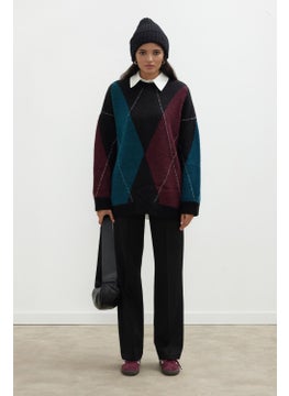 Manuka Baklava Pattern Knitwear Sweater Oil  - Image 5
