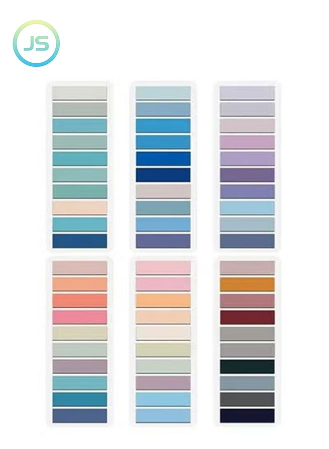 JS 1200 PCS Page Markers, Morandi Sticky Note Tabs Colored Writable and Repositionable Book Flags Tabs Strip Index Tabs, Page Tabs, Sticky Tabs for Books Office Supplies - Image 1