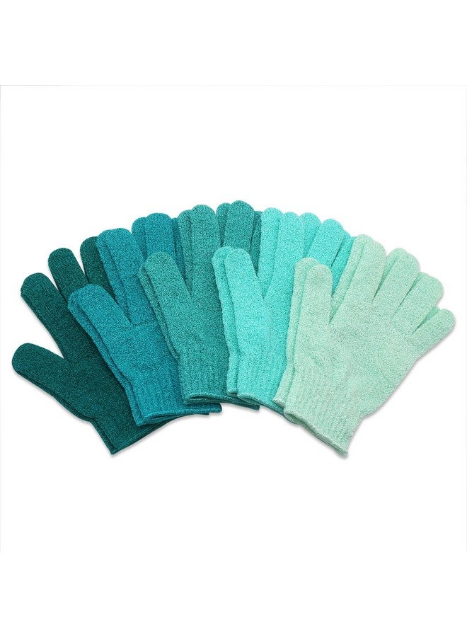 MIG4U Shower Exfoliating Scrub Gloves Medium To Heavy Bathing Gloves Body Wash Dead Skin Removal Deep Cleansing Sponge Loofah For Women And Men 5 Pairs 5 Colors  - Image 3