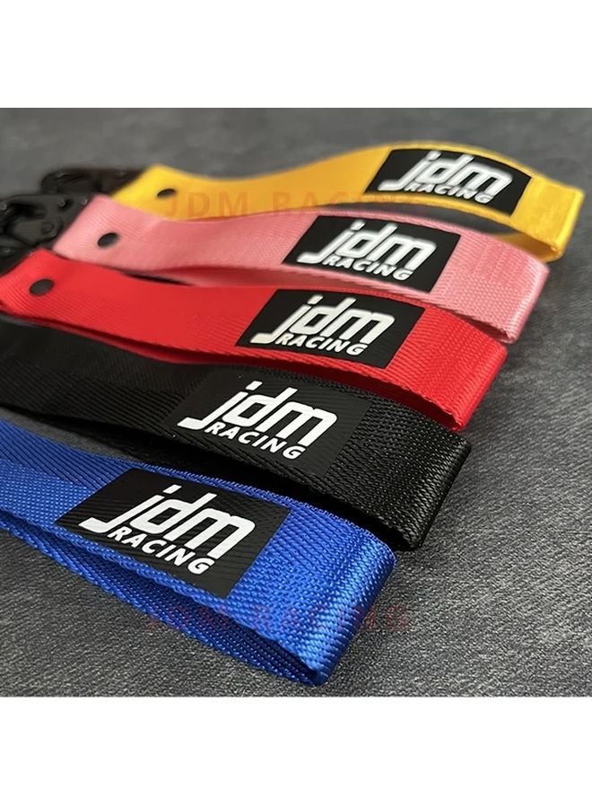 JDM سباق أصفر نايلون حزام المفاتيح مع مشبك فولاذي لوليدي لانيارد - Image 4