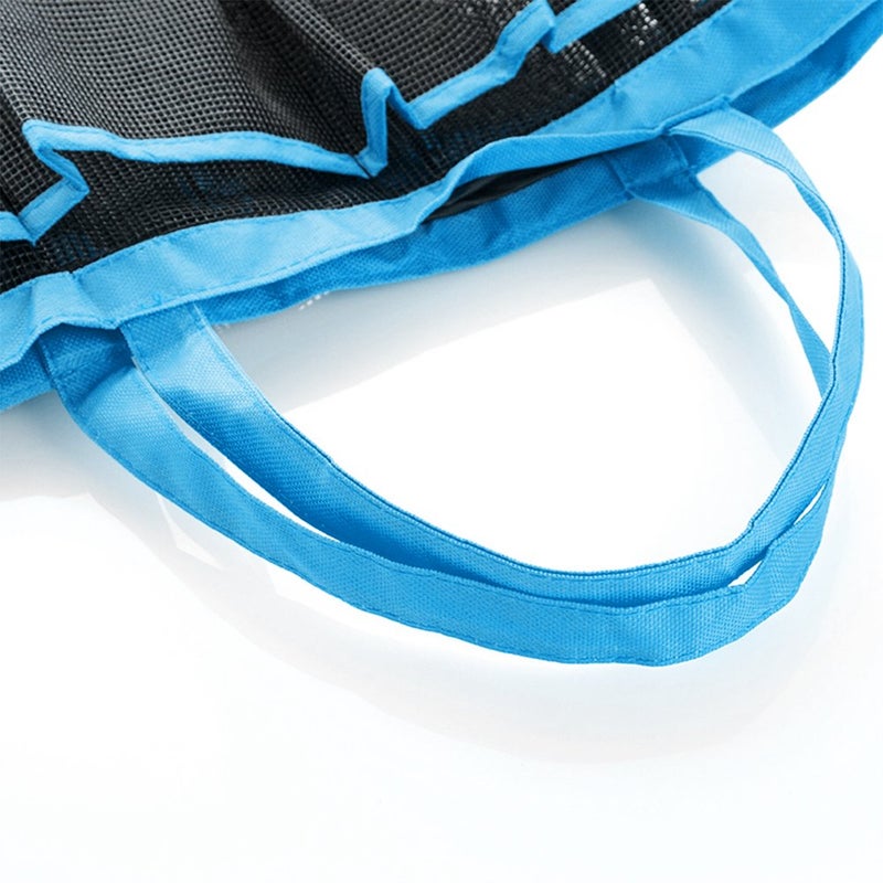 YuCool 2 Pack Portable Mesh Shower Caddy with 8 Storage Pockets, Hanging Tote Toiletry Bath Organizer Bag with 2 Type Hooks for Dorm Gym Camp Travel - Blue - Image 4