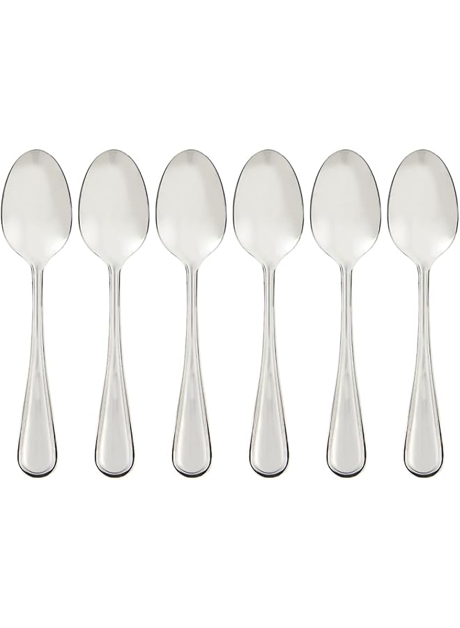 S-TOP Lino Stainless Steel Tea Spoon, 6-Pieces Set, Silver 13-770P - Image 1