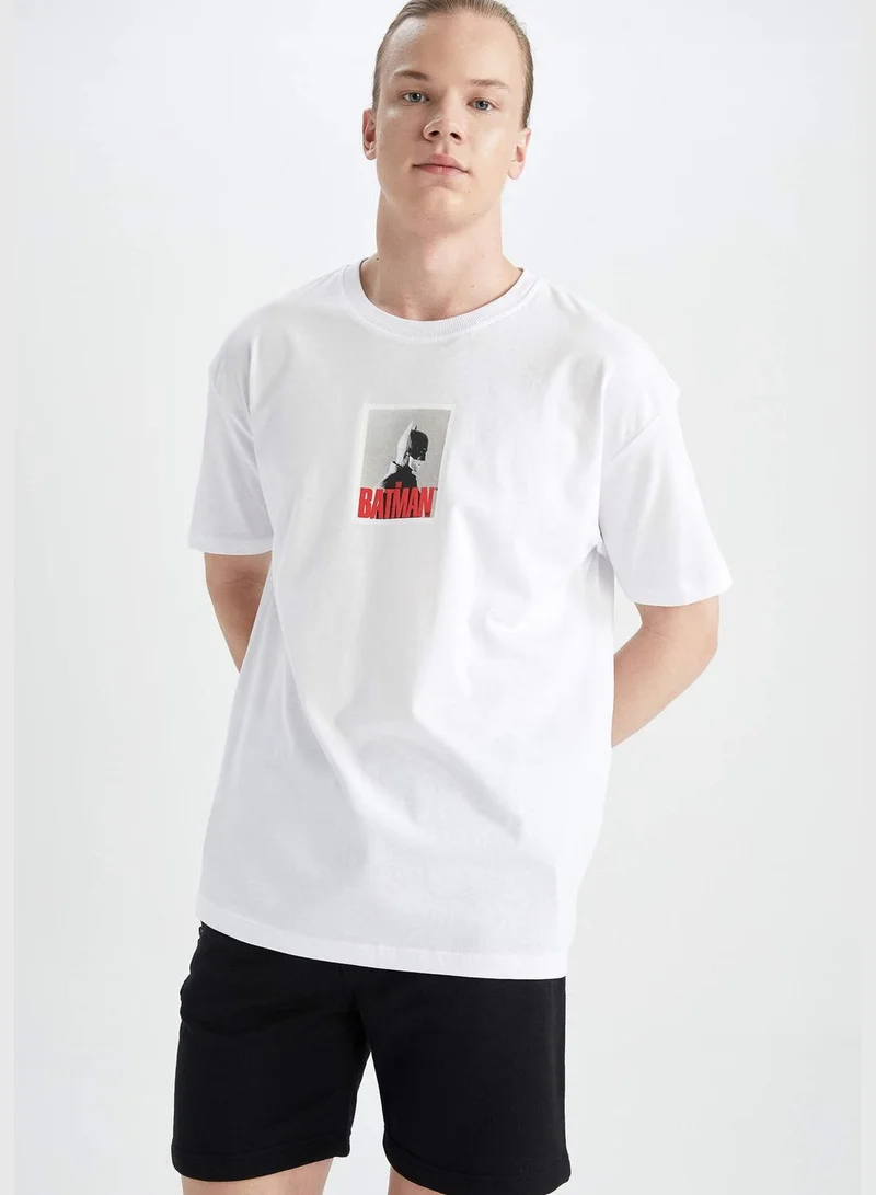 DeFacto Boxy Fit Short Sleeve Batman Print T-Shirt