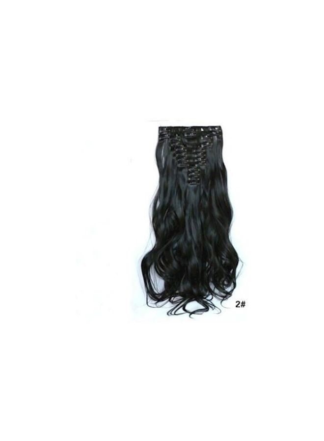 Loquat 12-Piece Long Curly Hair Extension Black