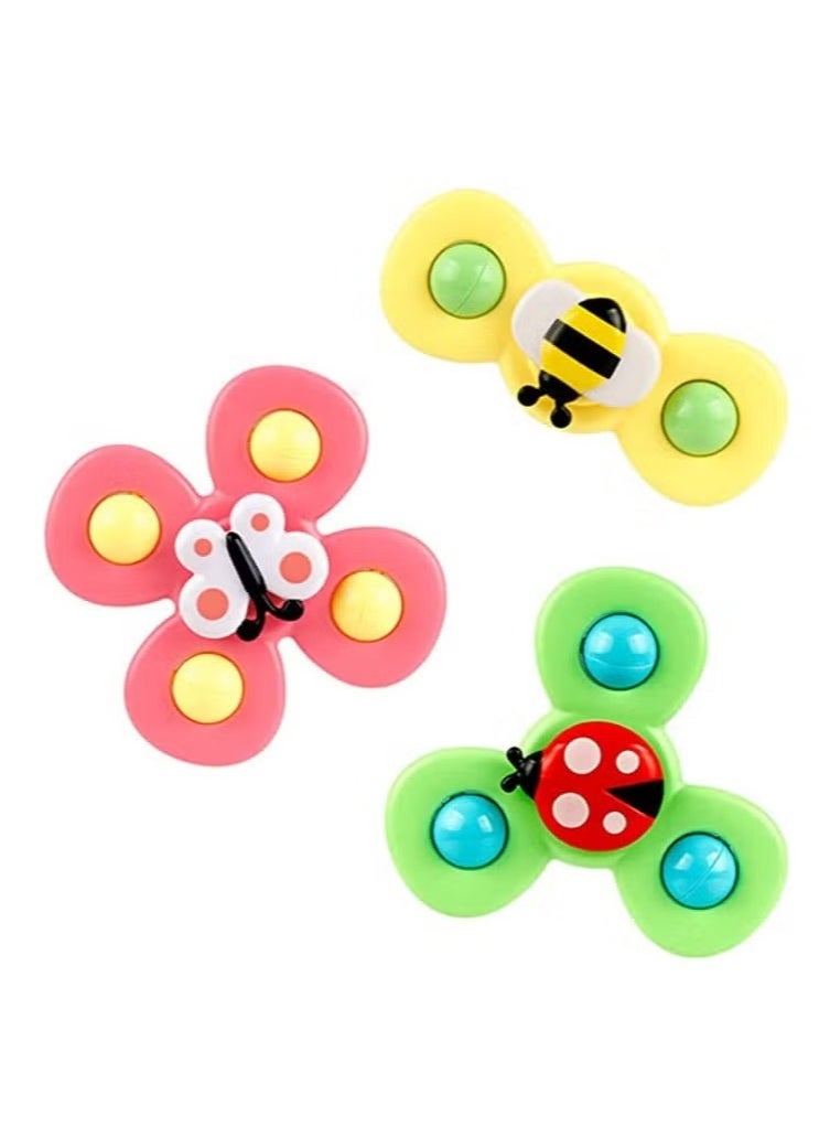 null - 3 Pack Suction Cup Spinner Toy Random Color - A - Image 1